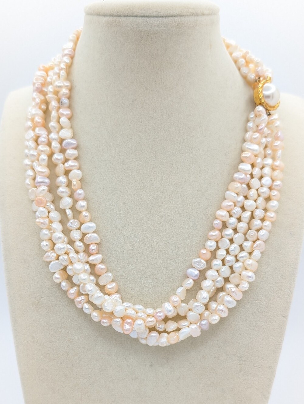 Genuine Cultured Pearl Multi-Strand Necklace